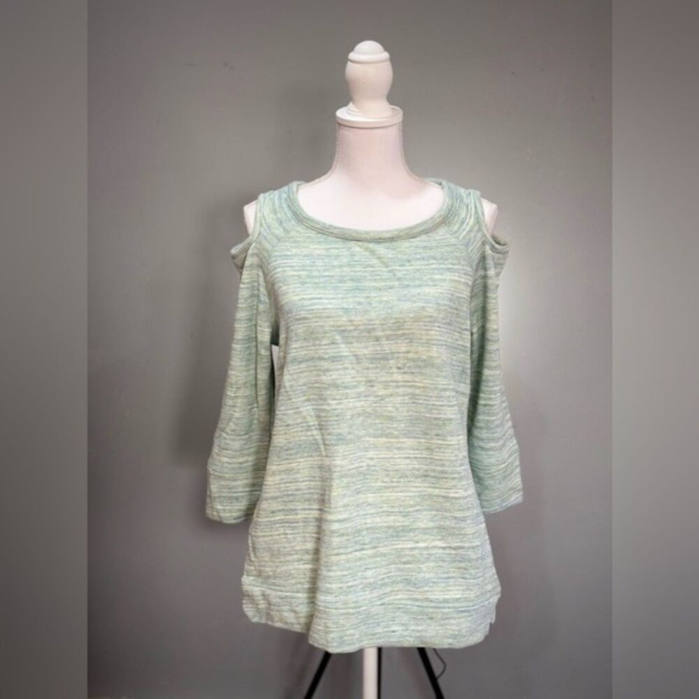 CLEARANCE! Mint T by Talbots Cold Shoulder Sweatshirt Top Size M EUC